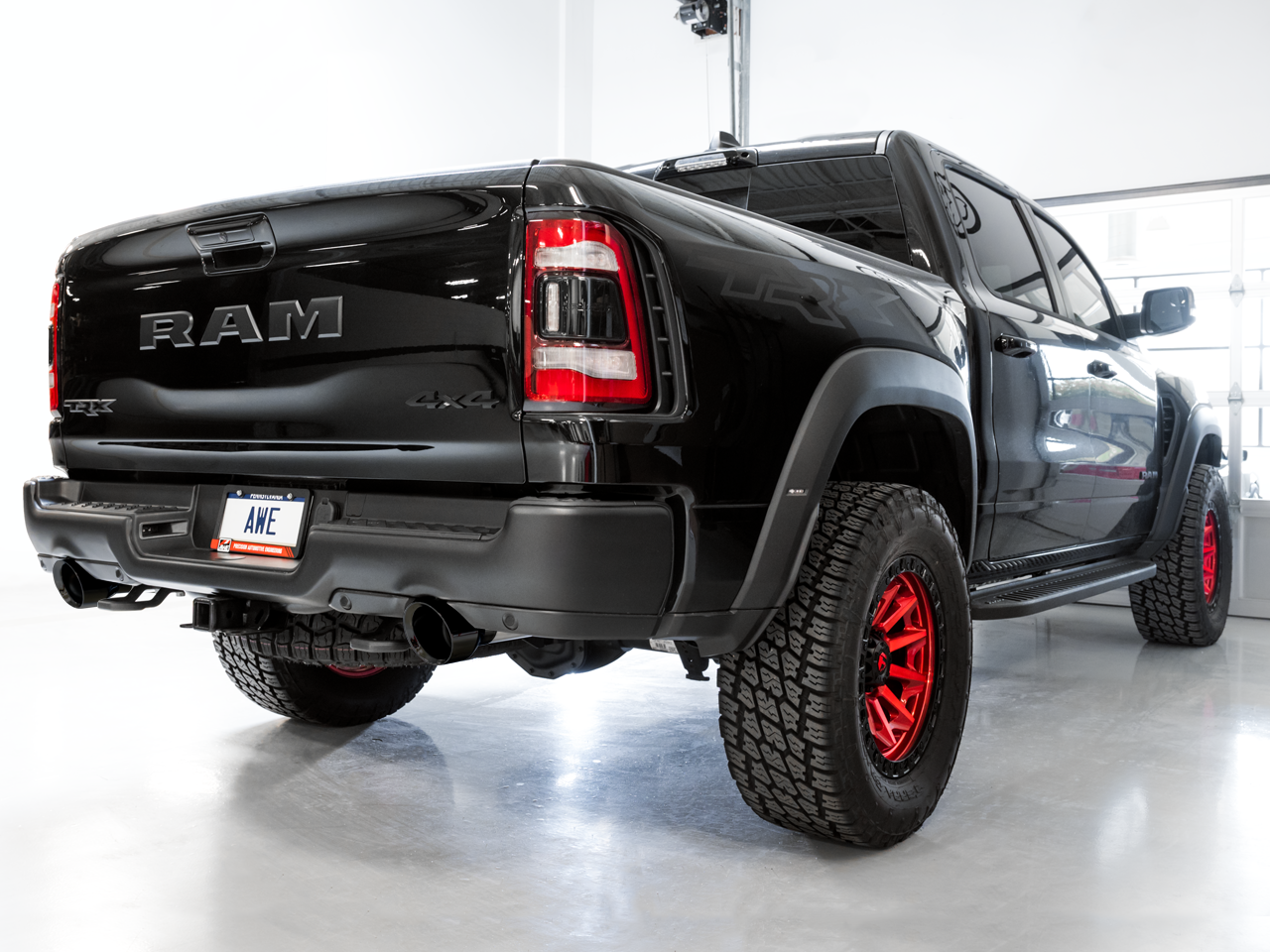 AWE Tuning 0FG Catback Exhaust for RAM TRX - Diamond Black Tips