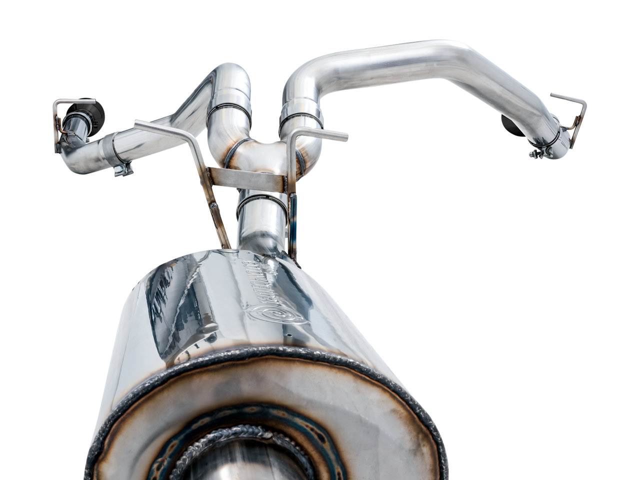 AWE Tuning 0FG Dual Rear Exit Catback Exhaust for 5th Gen RAM 1500 5.7L (with bumper cutouts) - Diamond Black Tips