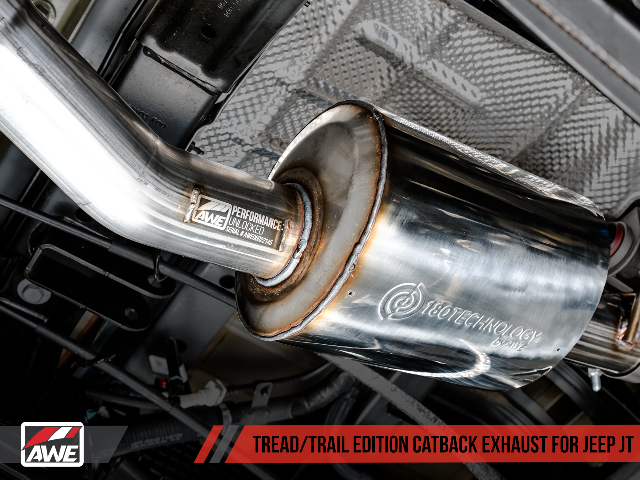 AWE Tuning Tread Edition Catback Dual Exhaust for Jeep JT 3.6L - Diamond Black Tips