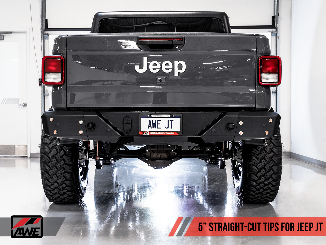 AWE Tuning Tread Edition Catback Dual Exhaust for Jeep JT 3.6L - Diamond Black Tips