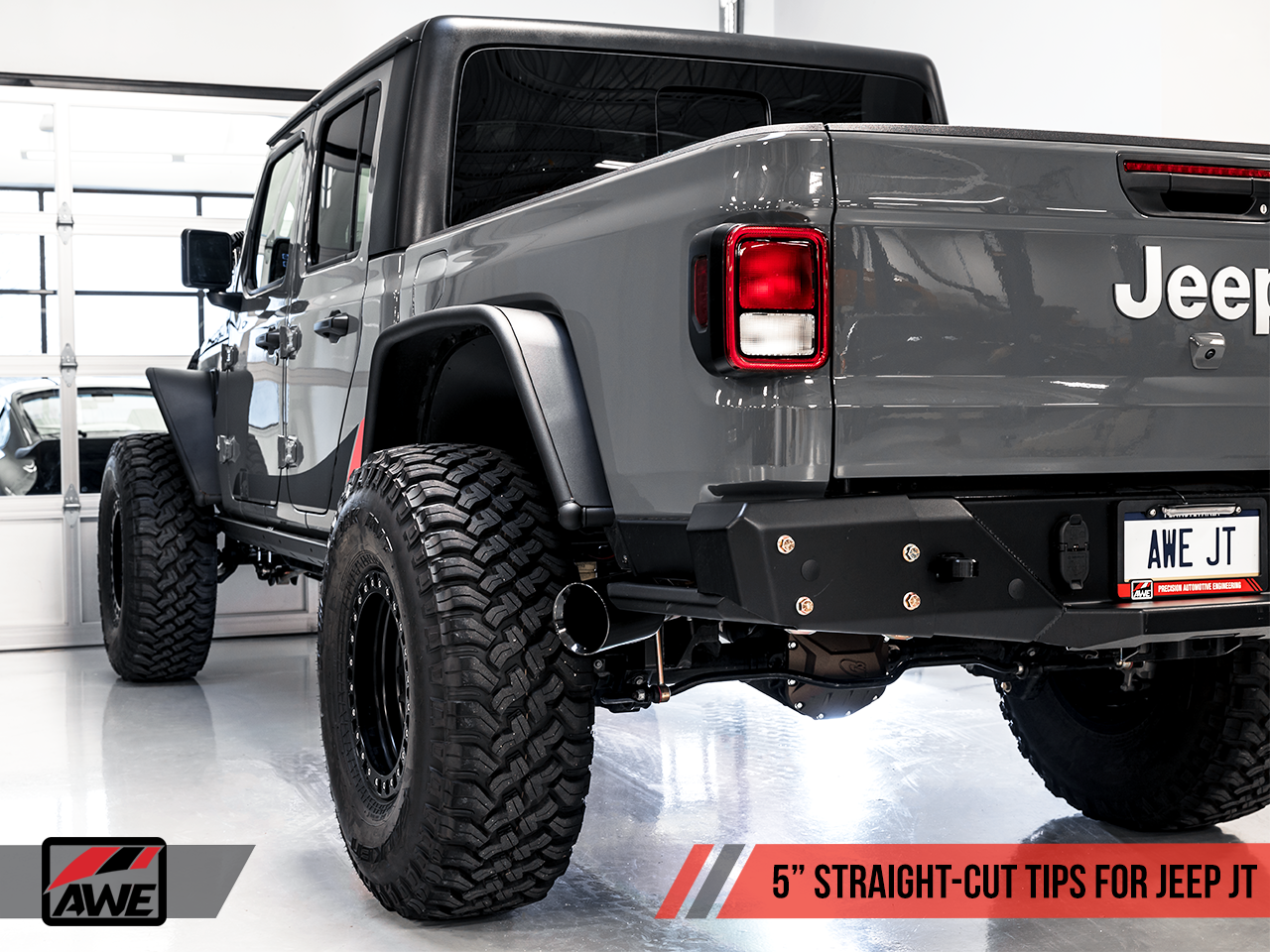 AWE Tuning Tread Edition Catback Dual Exhaust for Jeep JT 3.6L - Diamond Black Tips