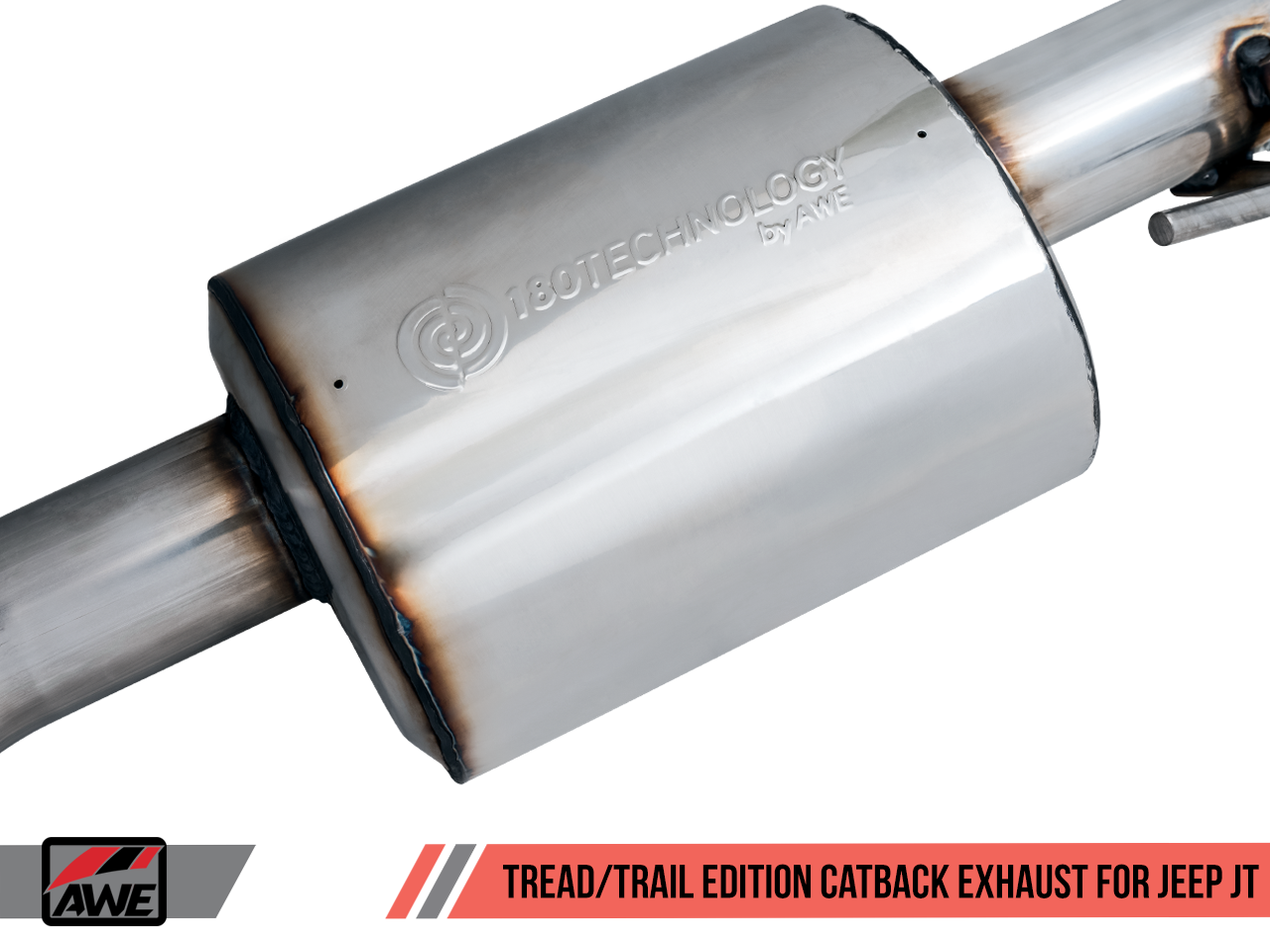 AWE Tuning Tread Edition Catback Dual Exhaust for Jeep JT 3.6L - Diamond Black Tips
