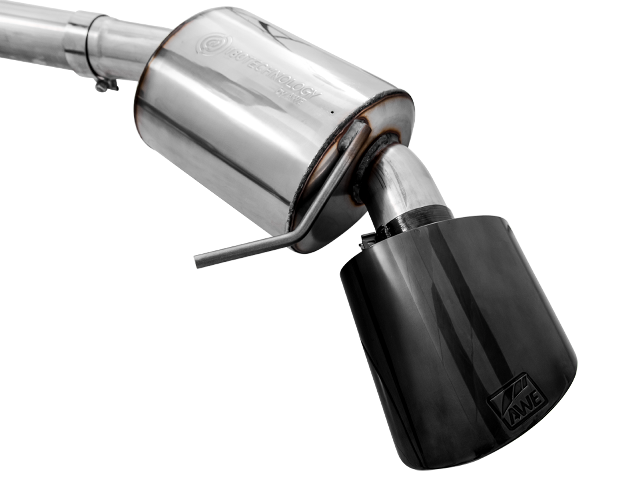 AWE Tuning Touring Edition Exhaust for Audi B9.5 RS 5 Coupe - Non-Resonated - Diamond Black RS-style Tips