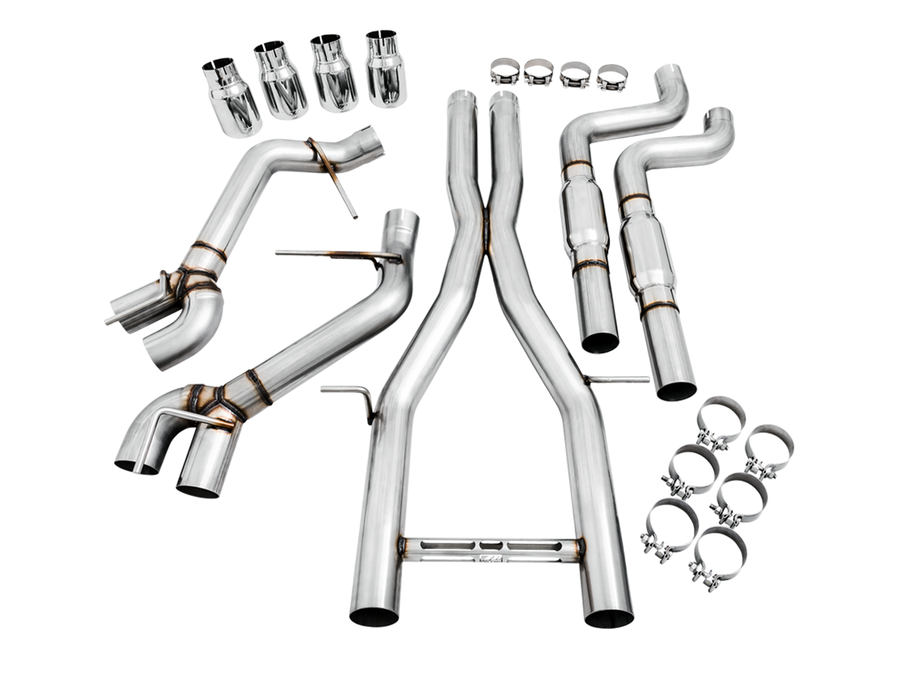AWE Tuning Track Edition Cat-back Exhaust for Gen6 Camaro SS / ZL1 - Resonated - Chrome Silver Tips (Quad Outlet)