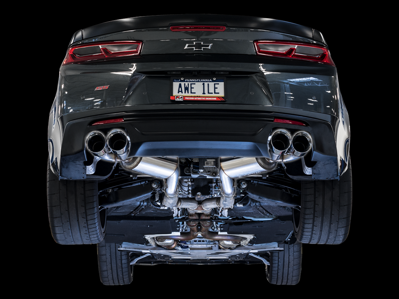 AWE Tuning Touring Edition Axle-back Exhaust for Gen6 Camaro SS / ZL1 - Chrome Silver Tips (Quad Outlet)