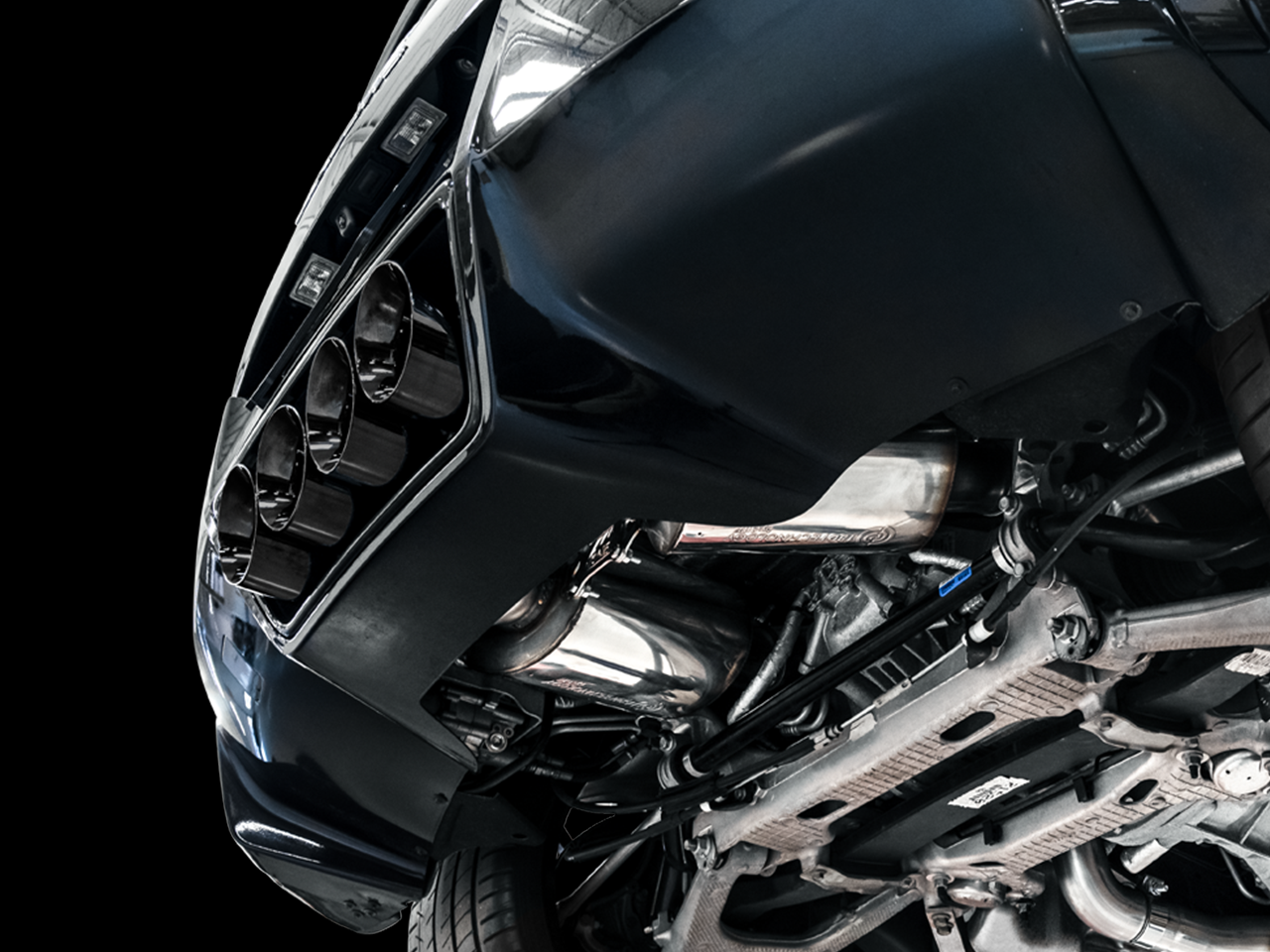 AWE Tuning Touring Edition Axleback Exhaust for C7 Corvette Stingray / Z51 / Grand Sport / Z06 / ZR1 -- Diamond Black Tips (includes AWE Tuning AFM valve simulators)