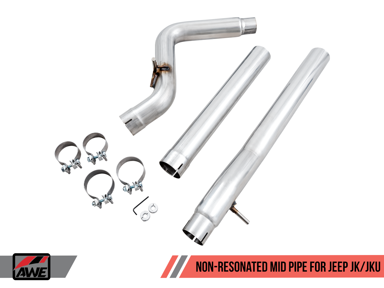 AWE Tuning Non-Resonated Mid Pipe for Jeep JK/JKU 3.6L
