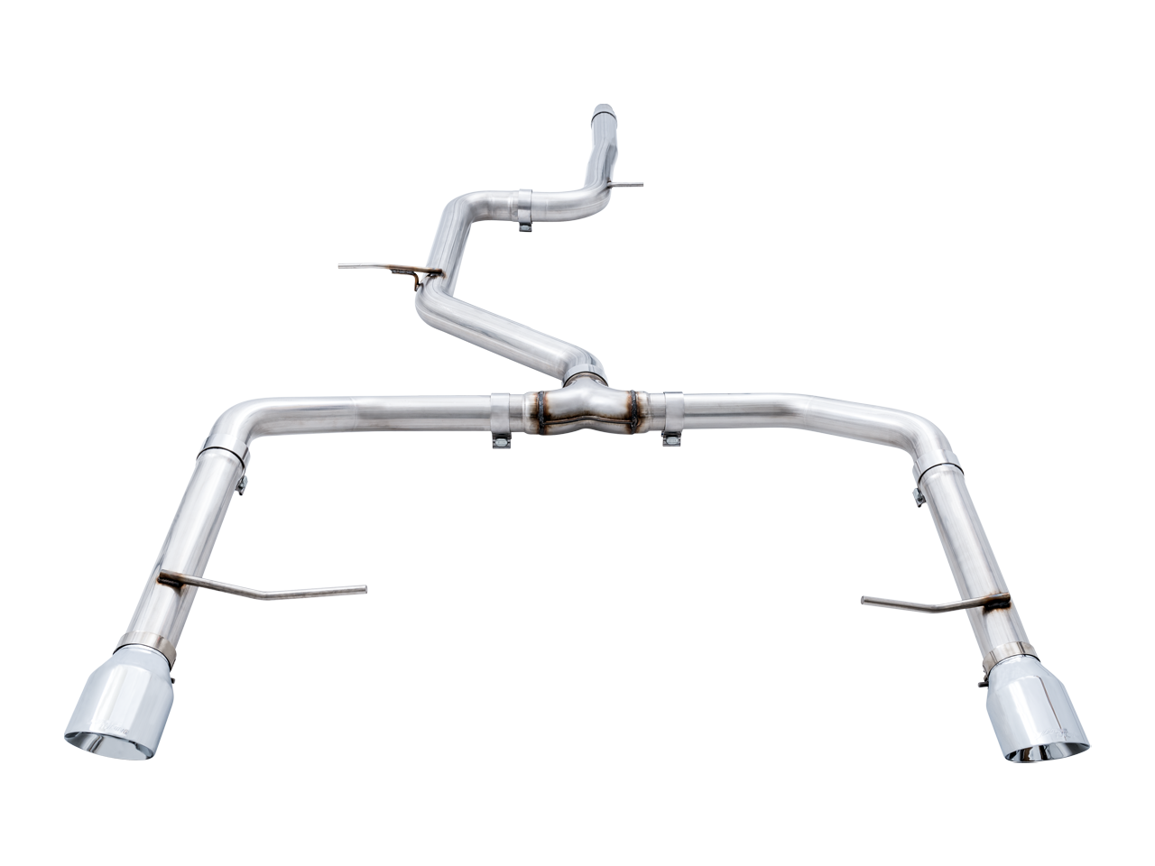 AWE Tuning Track Edition Exhaust - Non-Resonated - for MK7 Jetta GLI w/ Stock Downpipe - Chrome Silver Tips