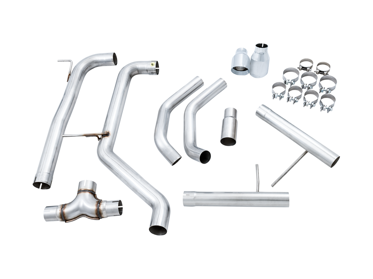 AWE Tuning Track Edition Exhaust - Non-Resonated - for MK7 Jetta GLI w/ Stock Downpipe - Chrome Silver Tips
