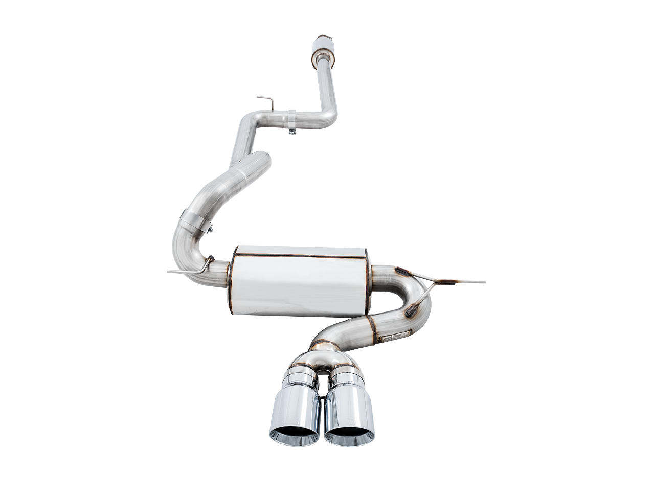 AWE Tuning Touring Edition Cat-back Exhaust for Ford Focus ST - Resonated - Chrome Silver Tips
