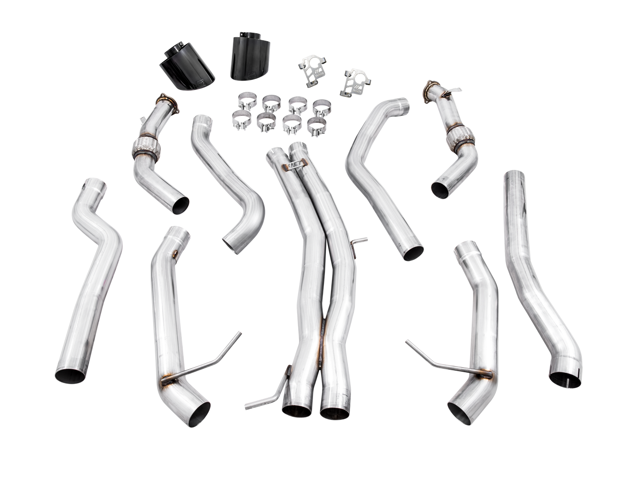 AWE Tuning Track Edition Exhaust for Audi B9.5 RS 5 Coupe - Non-Resonated - Diamond Black RS-style Tips
