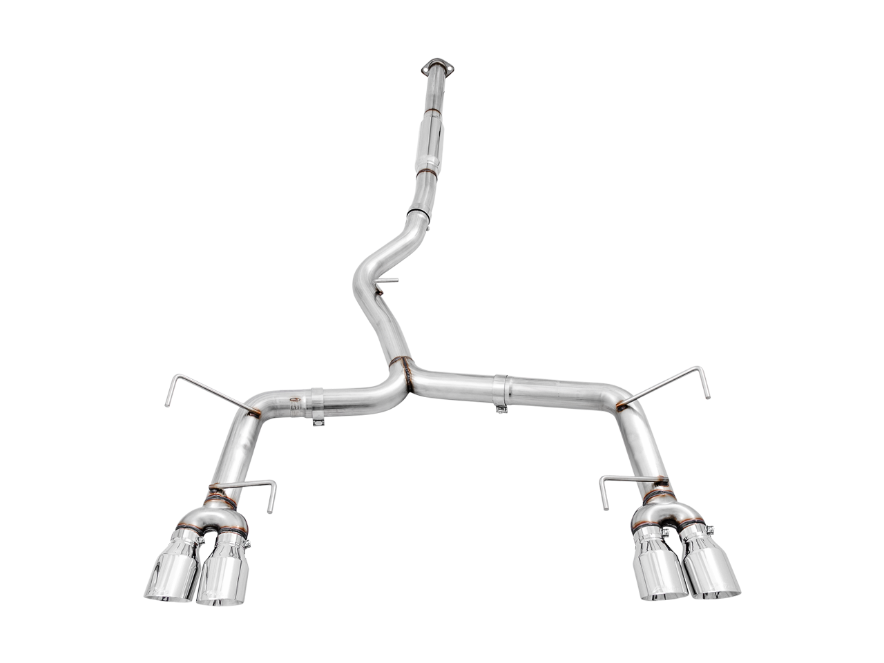 AWE Tuning Track Edition Exhaust for VA / GV WRX / STI Sedan - Chrome Silver Quad Tips (102mm)
