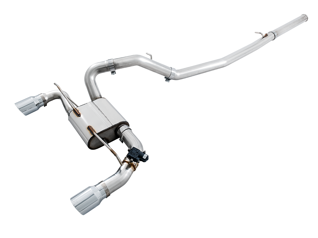 AWE Tuning SwitchPath Cat-back Exhaust (with Remote) for Ford Focus RS - Chrome Silver Tips