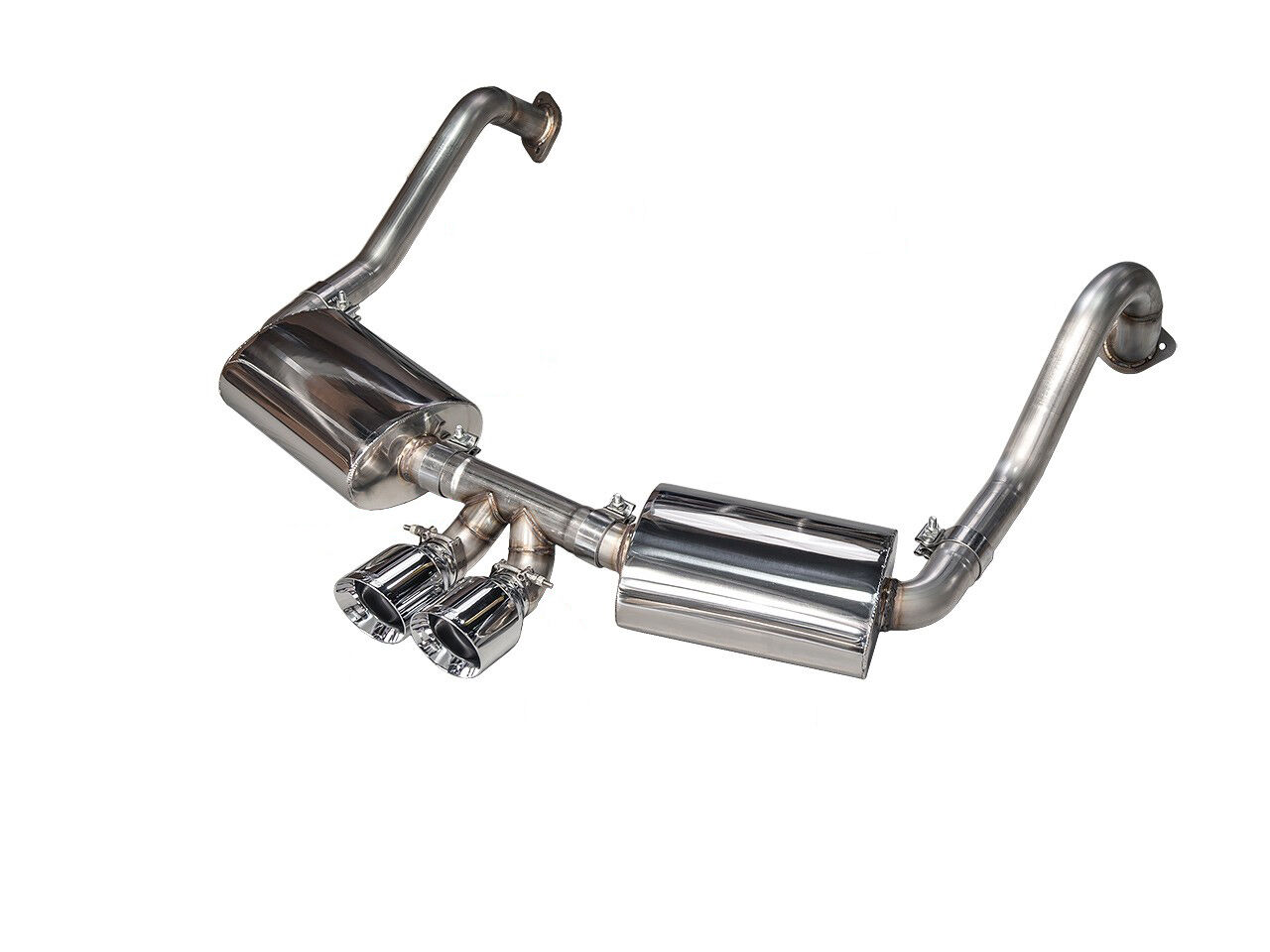 AWE Performance Exhaust System for Porsche 981 - With Chrome Silver Tips - 3010-32020