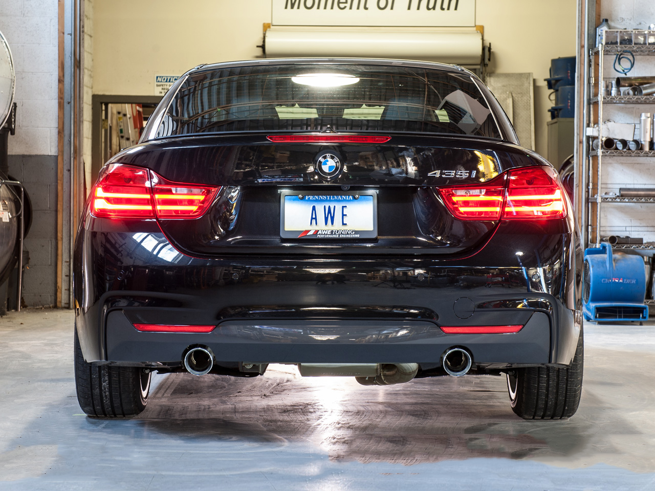AWE Touring Edition Axle Back Exhaust for BMW F3X 335i/435i - Chrome Silver Tips (102mm) - 3010-32026