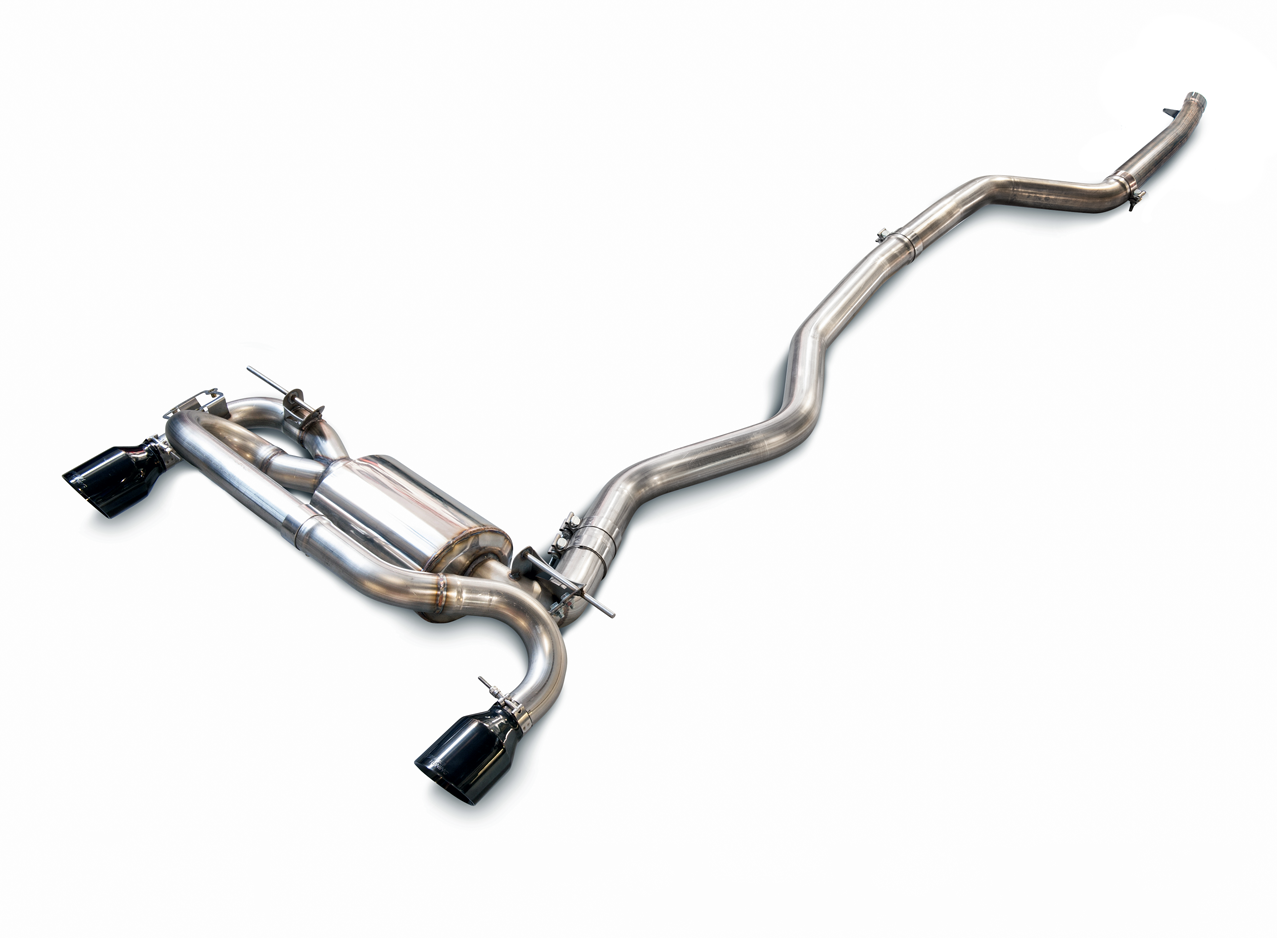 AWE Touring Edition Axle Back Exhaust for BMW F3X 340i / 440i - Diamond Black Tips (102mm) - 3010-33042