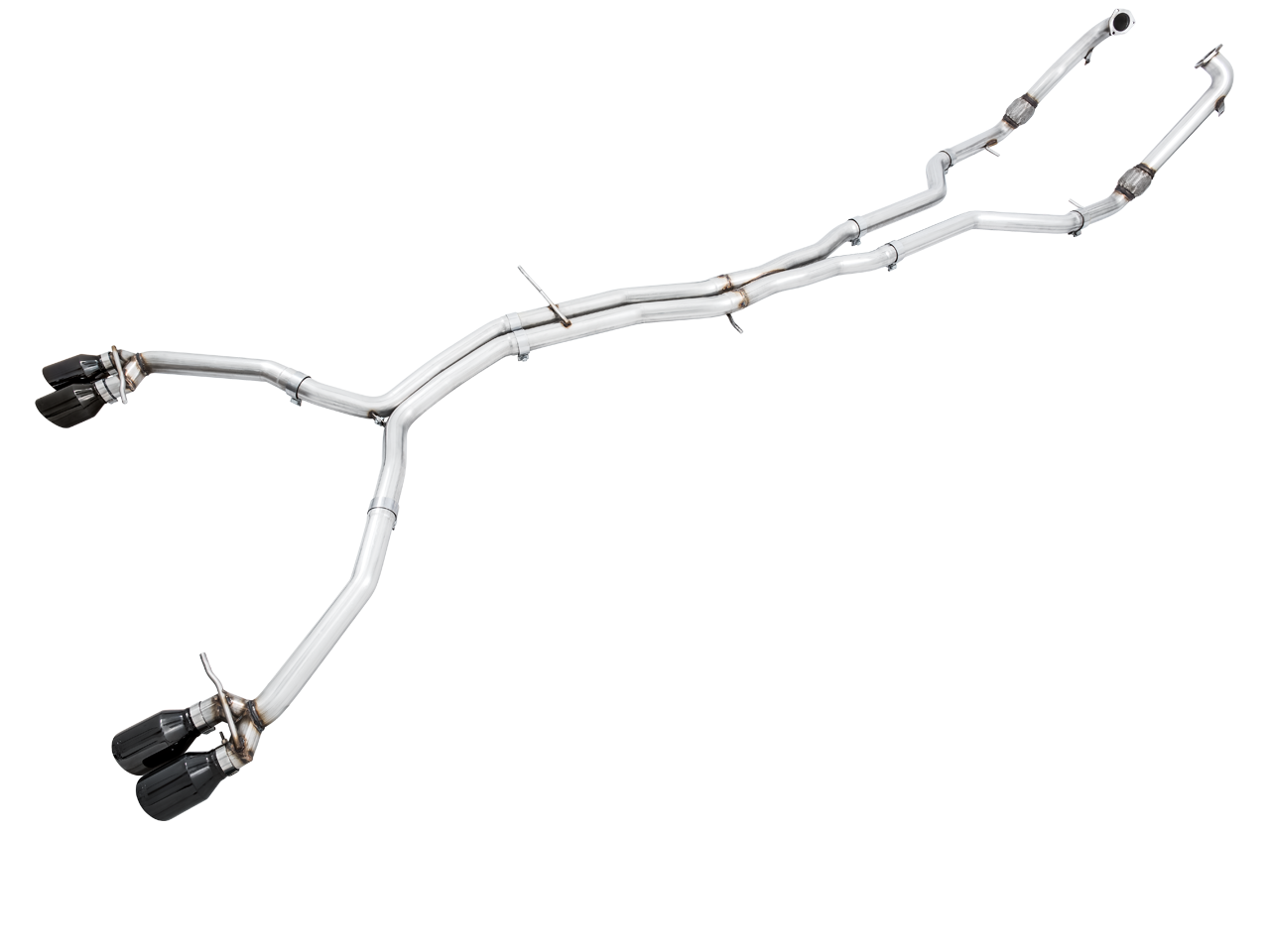 AWE Track Edition Exhaust for Audi B9 S5 Sportback - Non-Resonated - Diamond Black 102mm Tips - 3010-43062