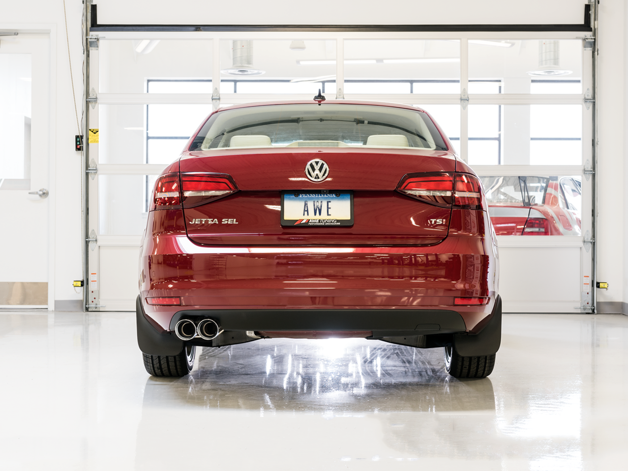 AWE Touring Edition Exhaust for MK6 GLI 2.0T - MK6 Jetta 1.8T - Polished Silver Tips - 3015-22058