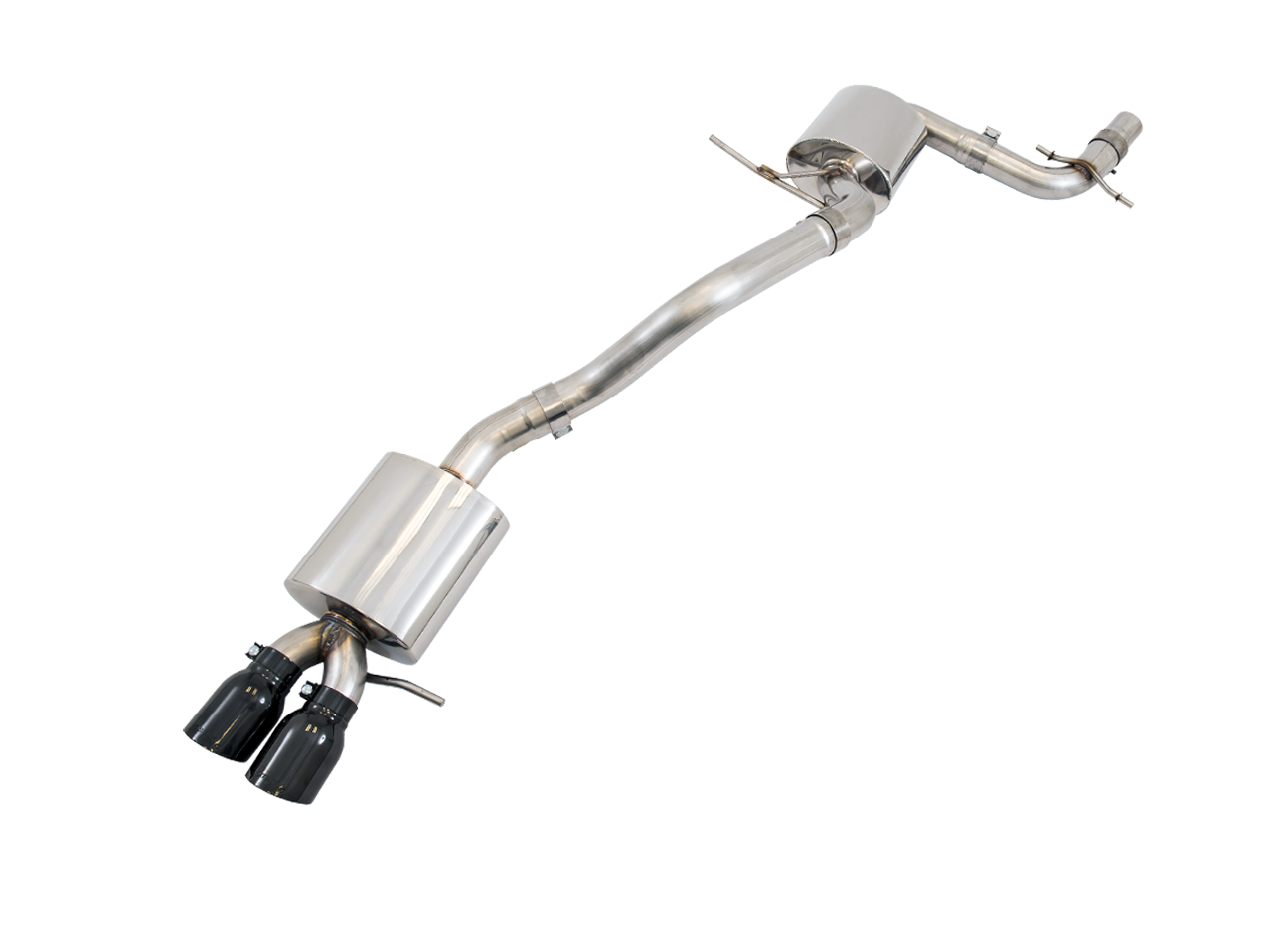 AWE Touring Edition Exhaust for MK6 GLI 2.0T - MK6 Jetta 1.8T - Diamond Black Tips - 3015-23050
