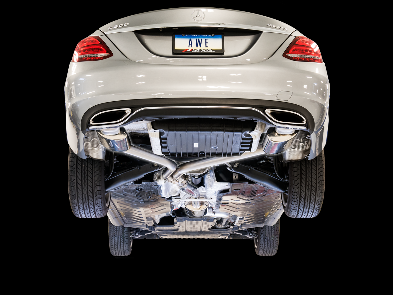 AWE Touring Edition Exhaust for Mercedes-Benz W205 C300 - 3015-31014
