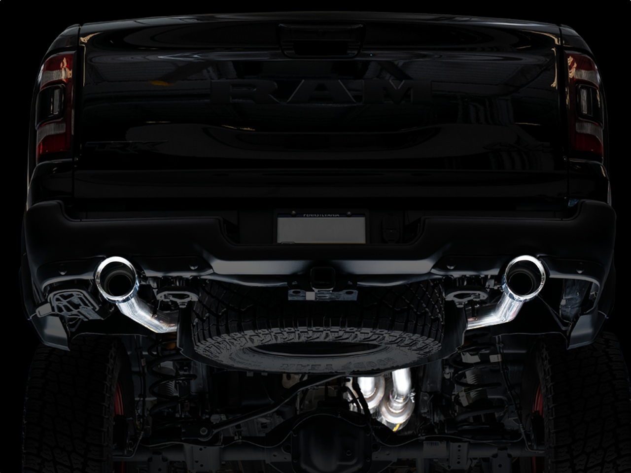 AWE 0FG Catback Exhaust for RAM TRX - Chrome Silver Tips - 3015-32004