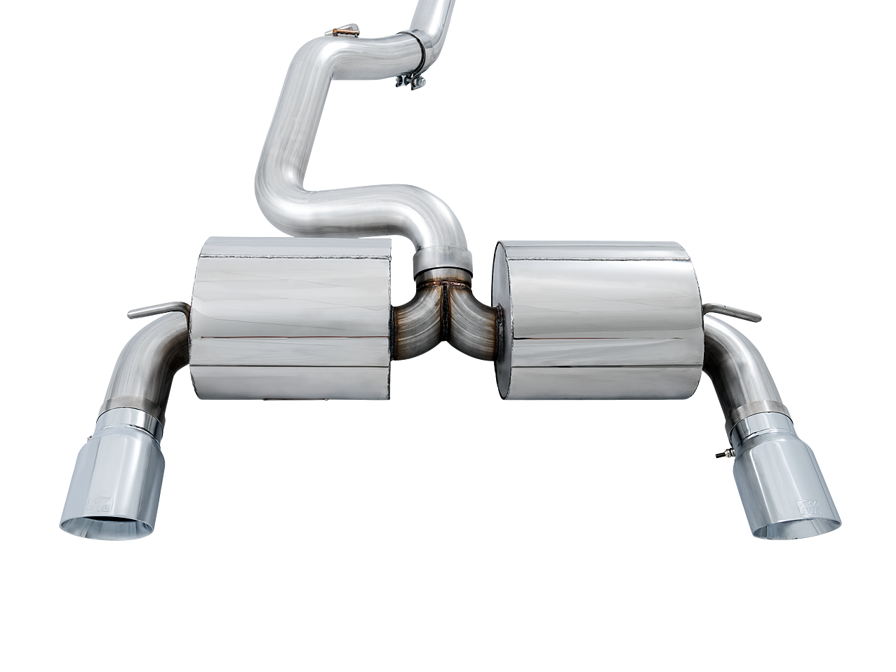 AWE Touring Edition Cat-back Exhaust for Ford Focus RS- Non-Resonated - Chrome Silver Tips - 3015-32088