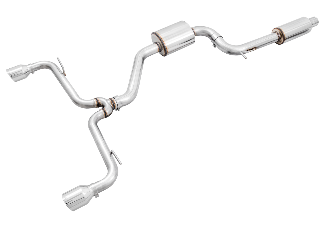 AWE Touring Edition Exhaust for VW MK7.5 GTI - Chrome Silver Tips - 3015-32096