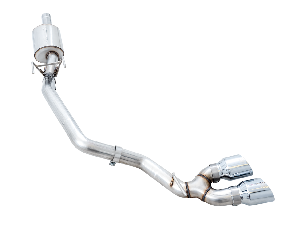 AWE 0FG Single Side Exit Catback Exhaust for 4th Gen RAM 1500 5.7L (without bumper cutouts) - Dual Chrome Tips - 3015-32304