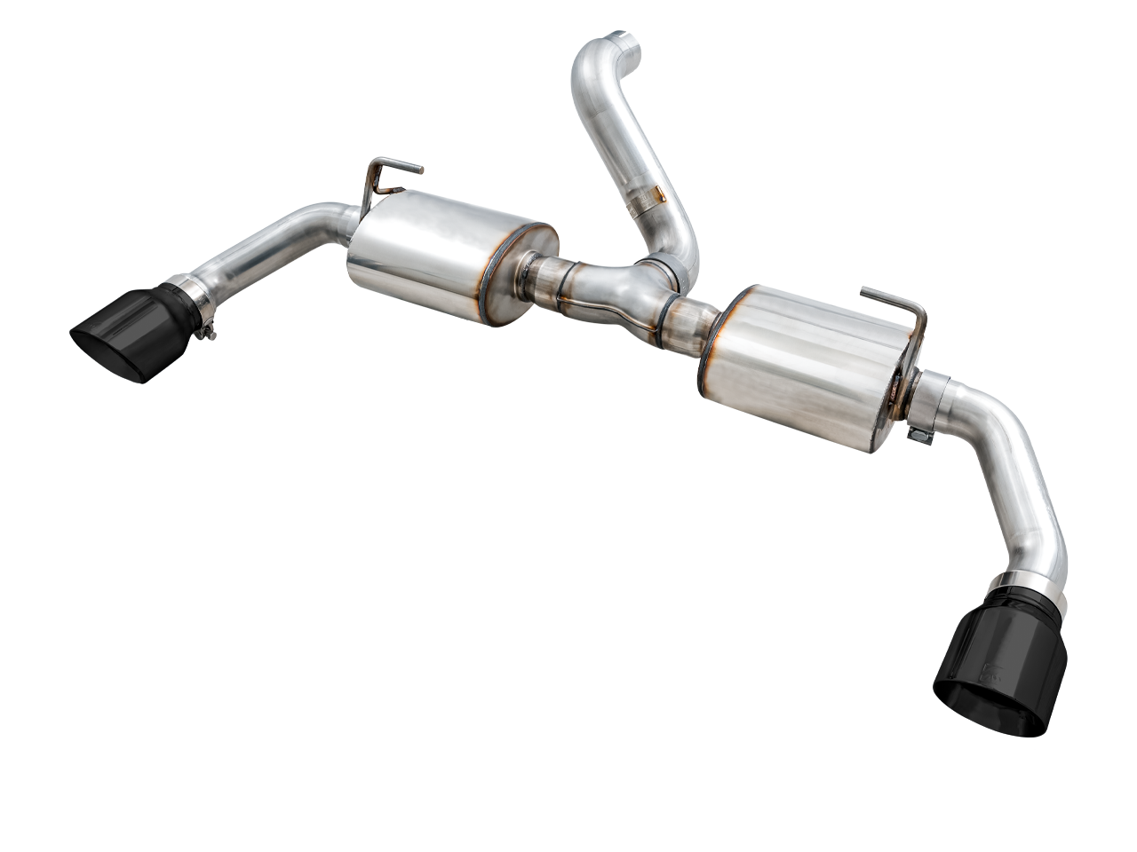 AWE Tread Edition Axleback Dual Exhaust for Jeep JL/JLU 3.6L/2.0T - Diamond Black Tips - 3015-33001