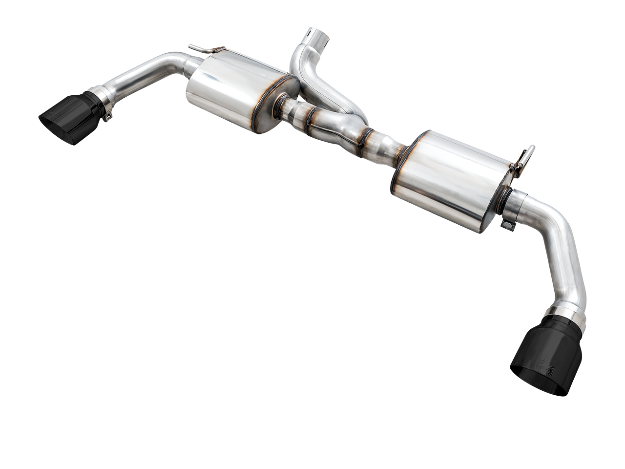 AWE Tread Edition Axleback Dual Exhaust for Jeep JK/JKU 3.6L - Diamond Black Tips - 3015-33003