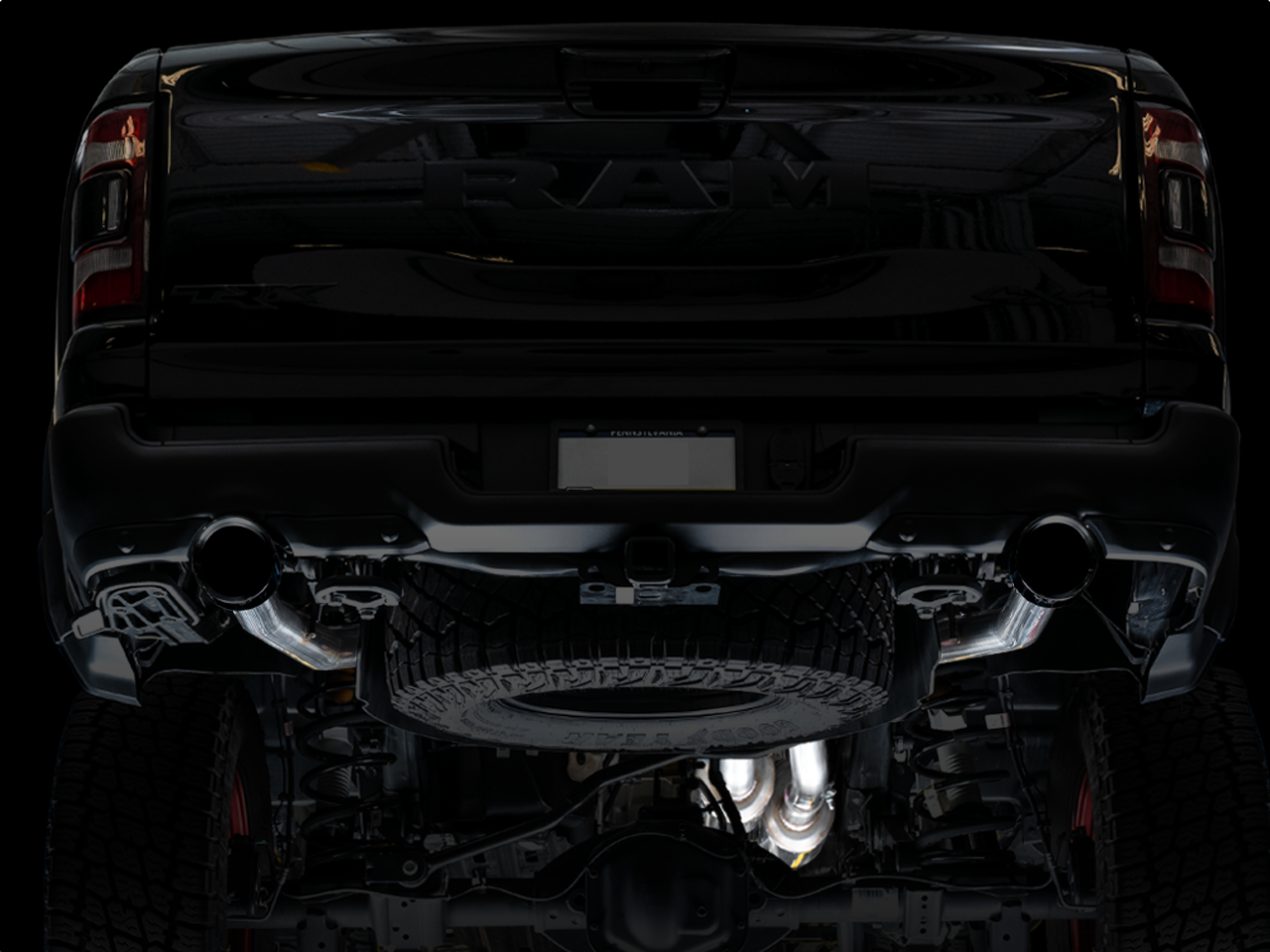 AWE 0FG Catback Exhaust for RAM TRX - Diamond Black Tips - 3015-33005