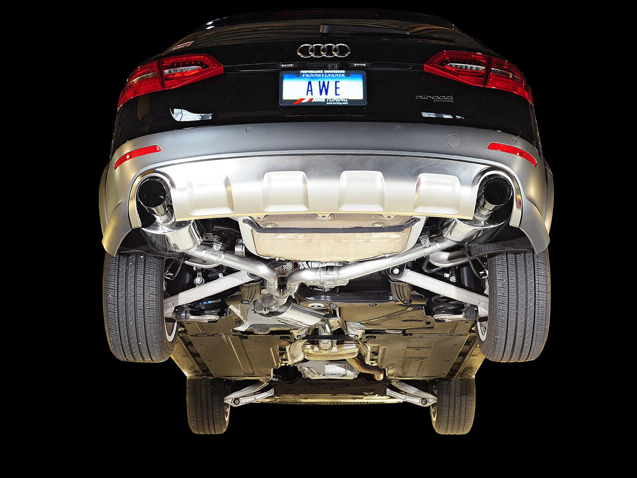 AWE Touring Edition Exhaust for B8.5 Allroad - Dual Outlet