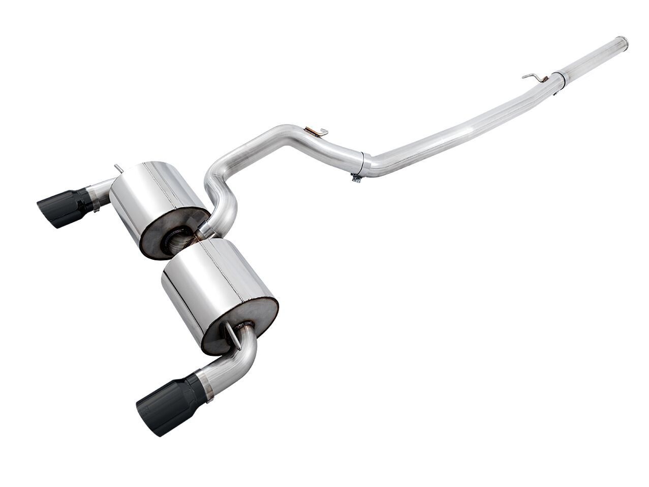 AWE Touring Edition Cat-back Exhaust for Ford Focus RS - Non-Resonated - Diamond Black Tips - 3015-33088