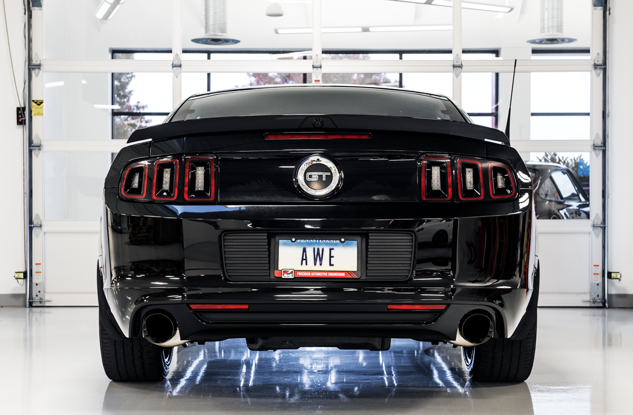 AWE Touring Edition Axle-back Exhaust for the S197 Ford Mustang GT - Diamond Black Tips - 3015-33094