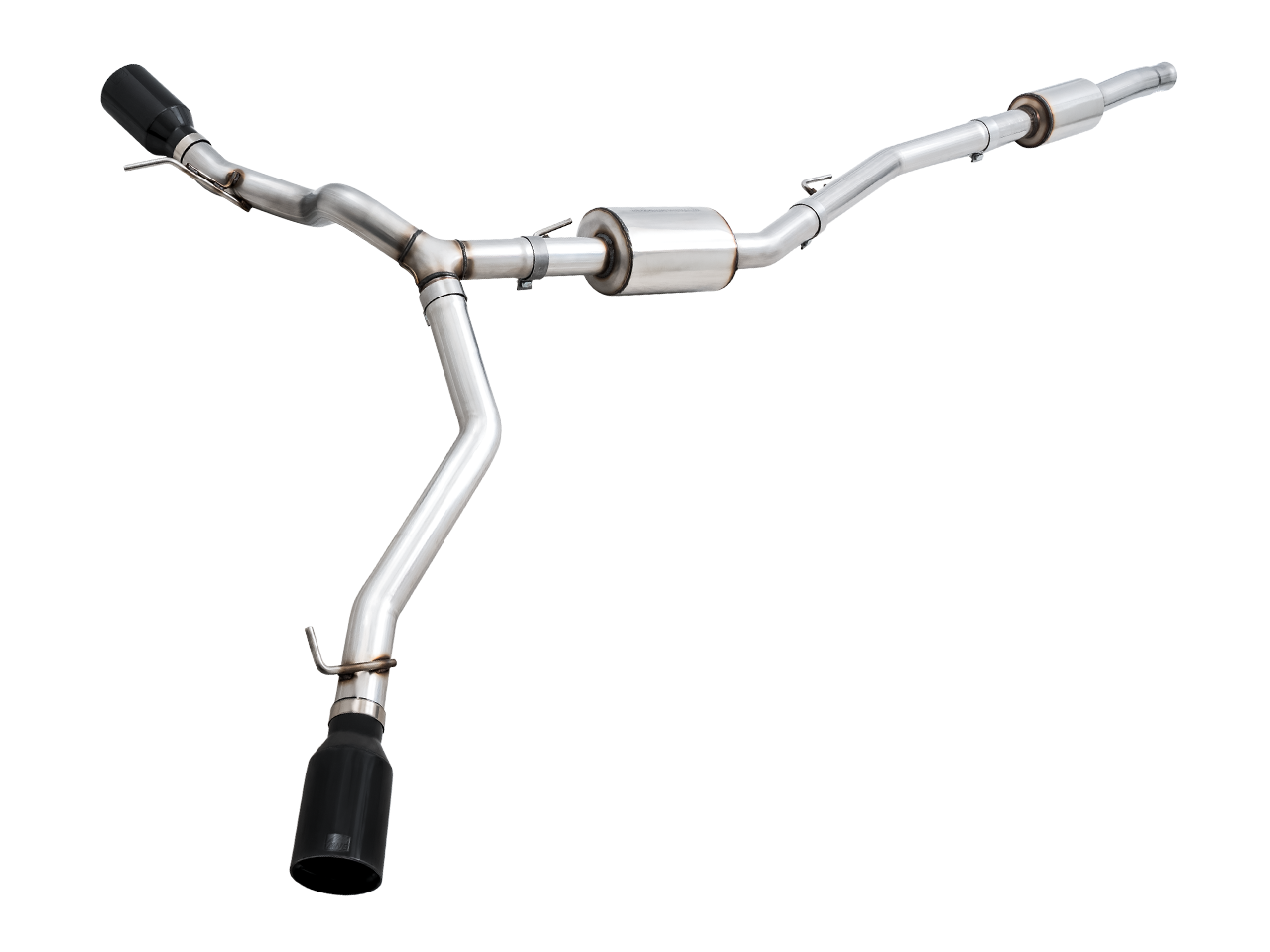 AWE Tread Edition Catback Dual Exhaust for Jeep JT 3.6L - Diamond Black Tips - 3015-33101