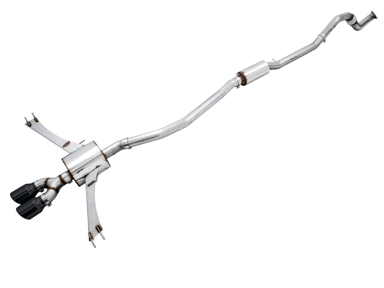 AWE Touring Edition Exhaust for 10th Gen Civic Si Coupe / Sedan (includes Front Pipe) - Dual Diamond Black Tips - 3015-33122