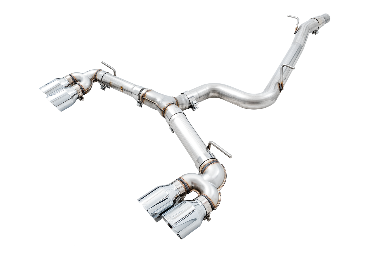 AWE Track Edition Exhaust for MK7.5 Golf R - Chrome Silver Tips