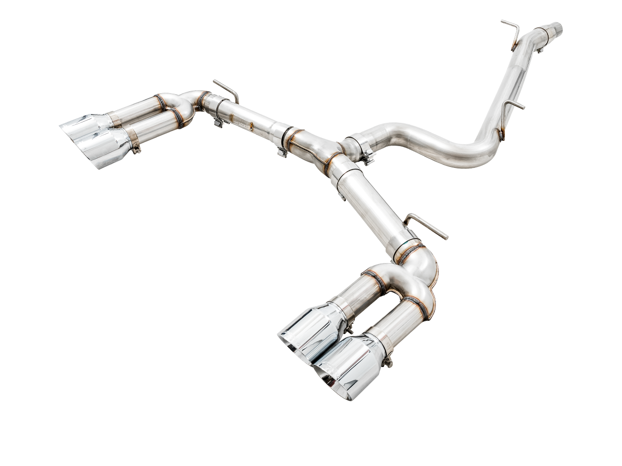 AWE Track Edition Exhaust for Audi 8V S3 - Chrome Silver Tips