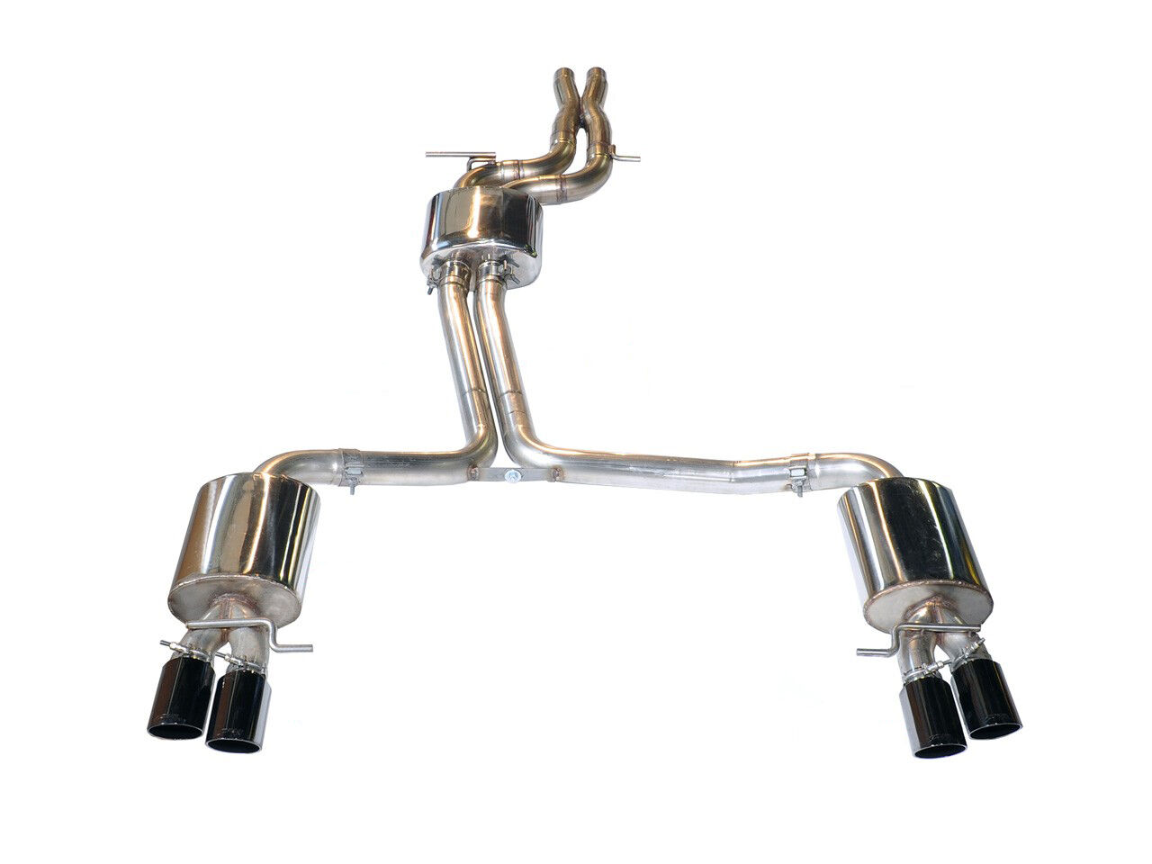 AWE Touring Edition Exhaust for Audi S5 3.0T - Diamond Black Tips (90mm) - 3015-43030