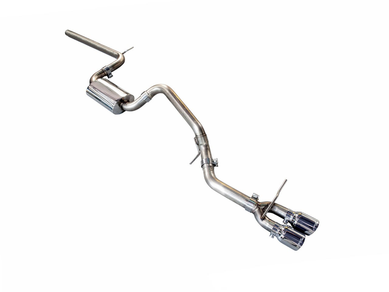 AWE Track Edition Exhaust for VW MK7 Golf SportWagen - Chrome Silver Tips (90mm) - 3020-22016