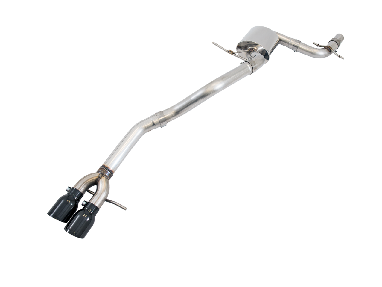 AWE Track Edition Exhaust for MK6 GLI 2.0T - MK6 Jetta 1.8T - Diamond Black Tips - 3020-23028