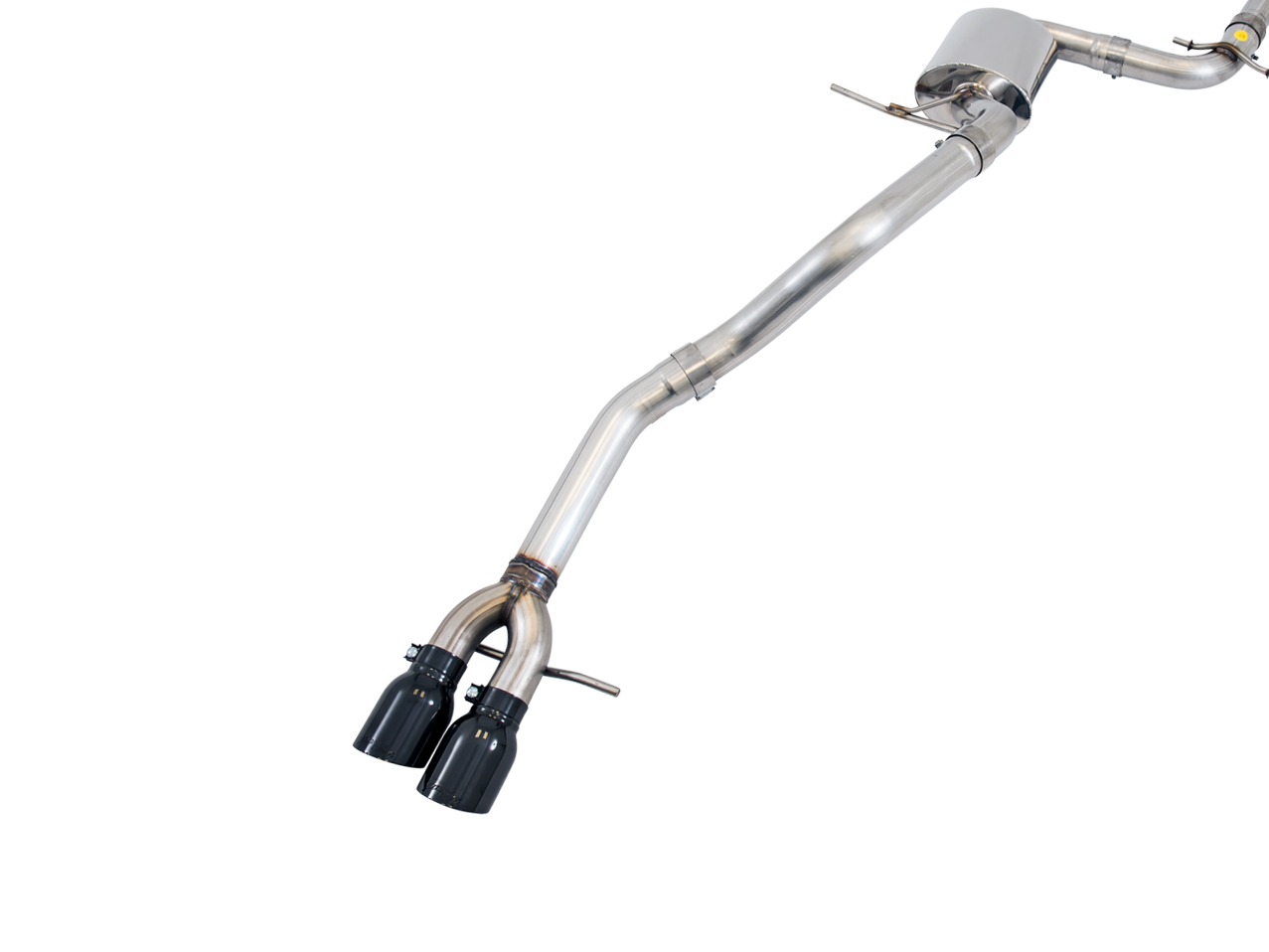 AWE Track Edition Exhaust for MK6 Jetta 1.4T - Diamond Black Tips - 3020-23034