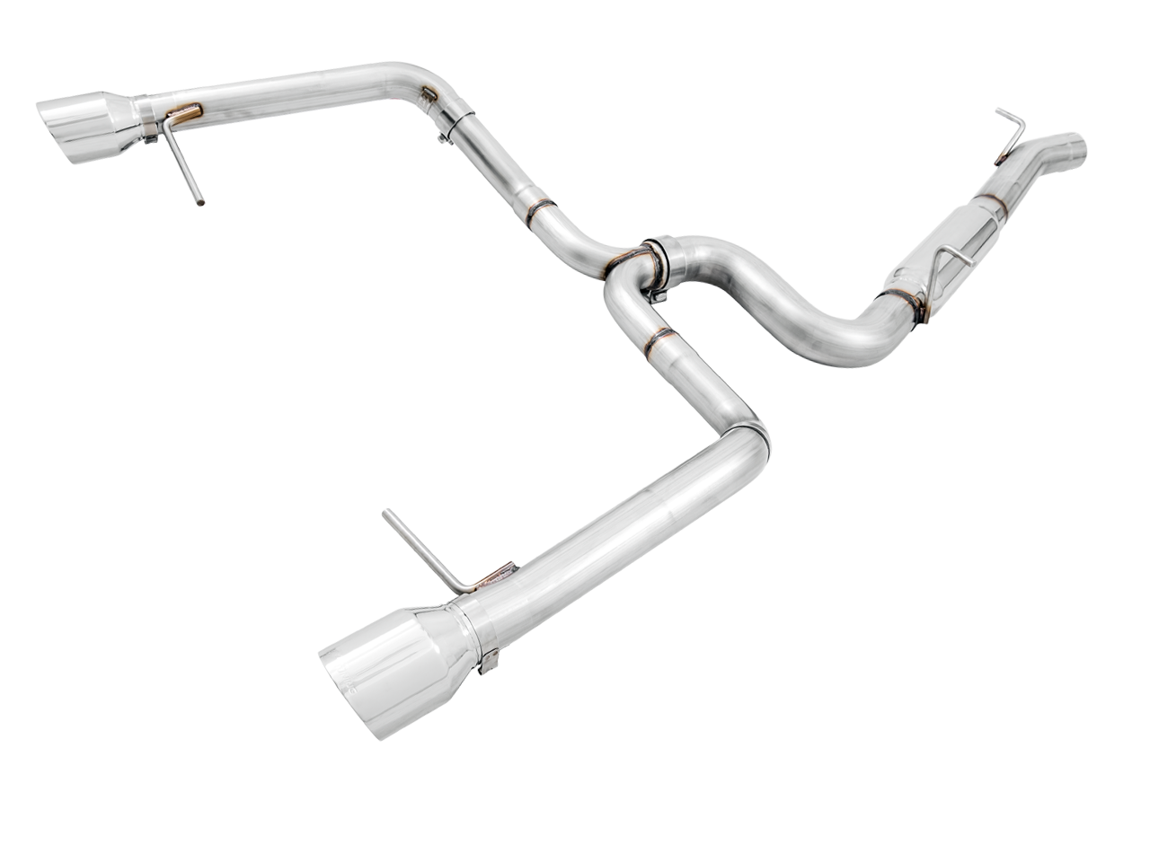AWE Track Edition Exhaust for VW Golf Alltrack / Sportwagen 4Motion - Chrome Silver Tips - 3020-32044