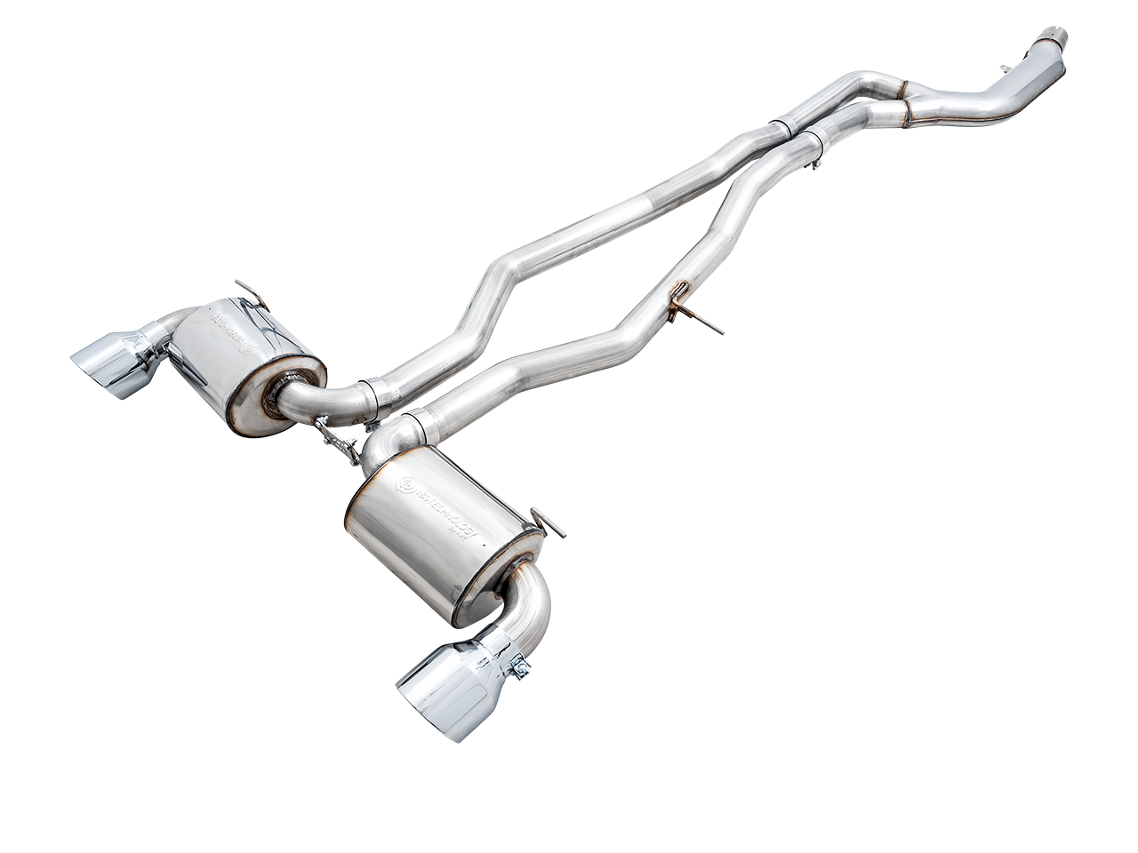 AWE Non-Resonated Touring Edition Exhaust for A90 Supra - 5" Chrome Silver Tips - 3020-32058