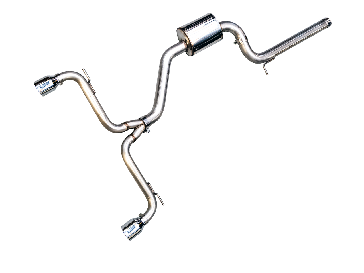 AWE Track Edition Exhaust for VW MK7 GTI - Diamond Black Tips - 3020-33024