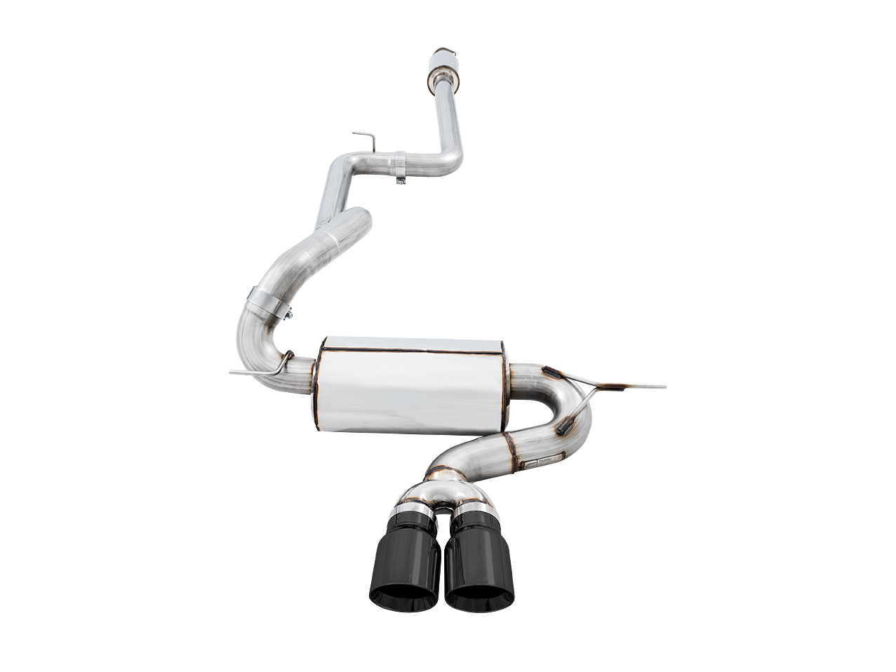 AWE Touring Edition Cat-back Exhaust for Ford Focus ST - Resonated - Diamond Black Tips - 3020-33040
