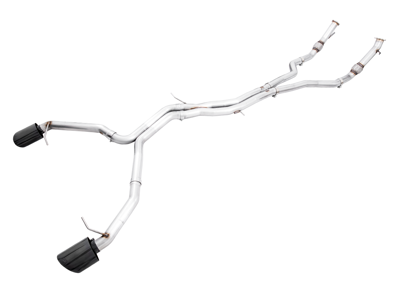 AWE Track Edition Exhaust for Audi B9 RS 5 Coupe - Non-Resonated - Diamond Black RS-style Tips - 3020-33058