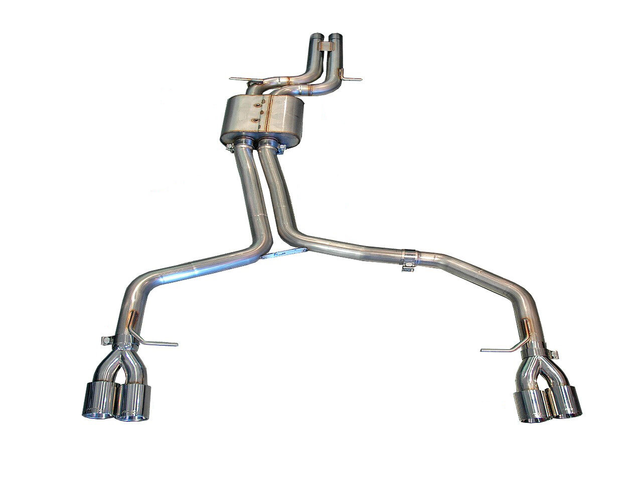 AWE Track Edition Exhaust System for B8 S5 4.2L - Polished Silver Tips - 3020-42014
