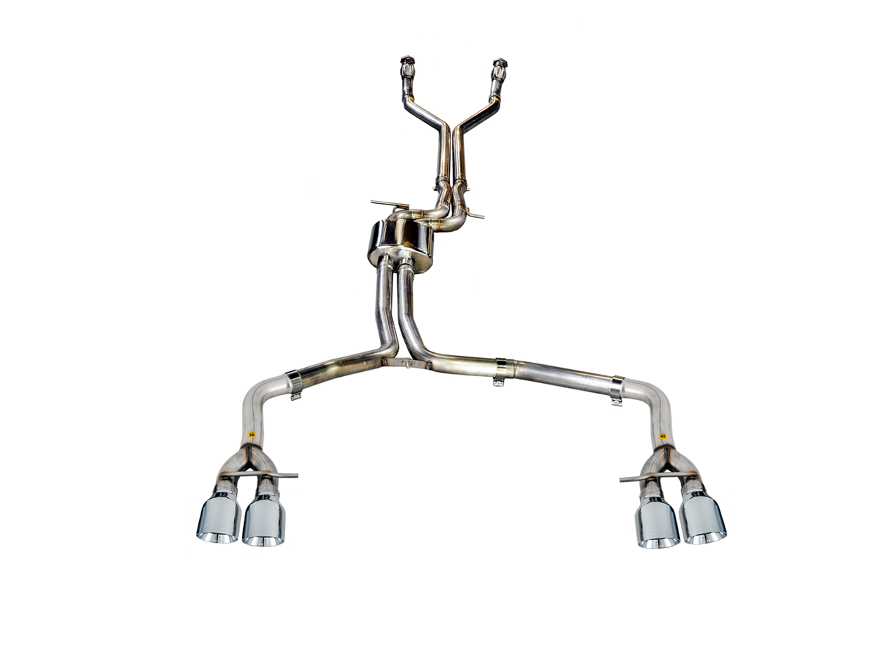 AWE Track Edition Exhaust for Audi C7 S7 4.0T - Chrome Silver Tips - 3020-42044