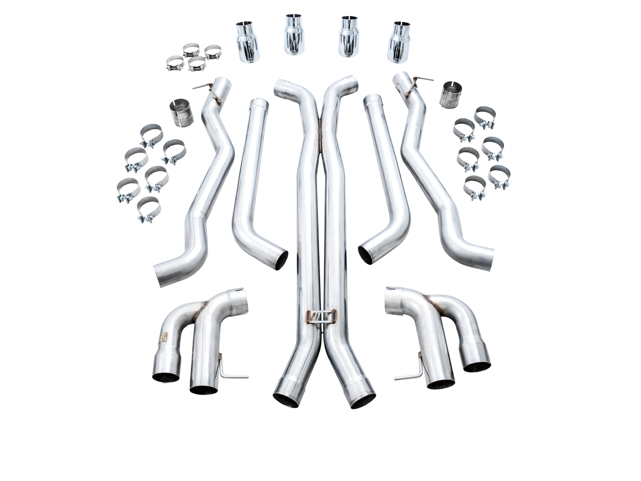 AWE Track Edition Catback Exhaust for BMW F90 M5 - Chrome Silver Tips - 3020-42070